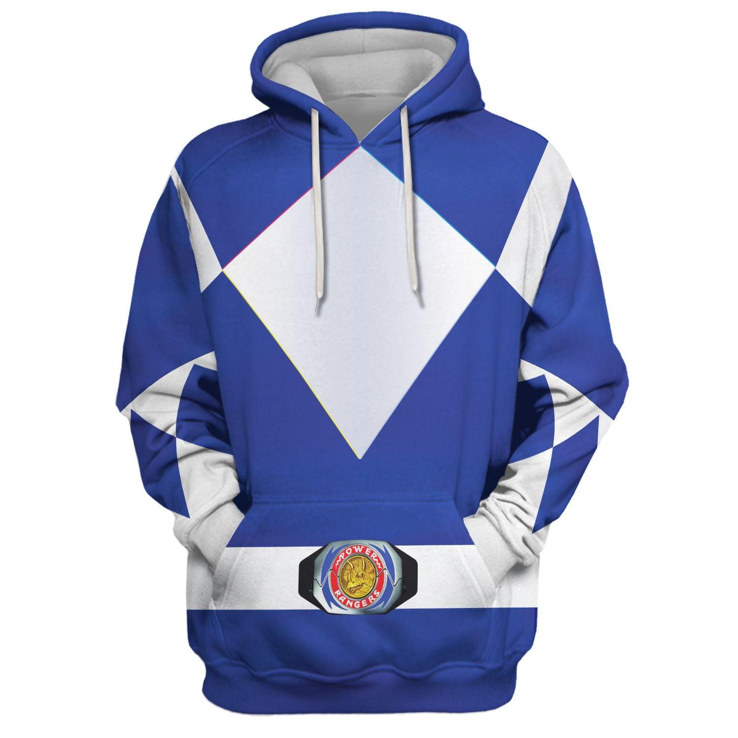 Gearhomie Unisex Tracksuit Hoodies Blue Power Ranger 3D Costumes - Gearhomie.com
