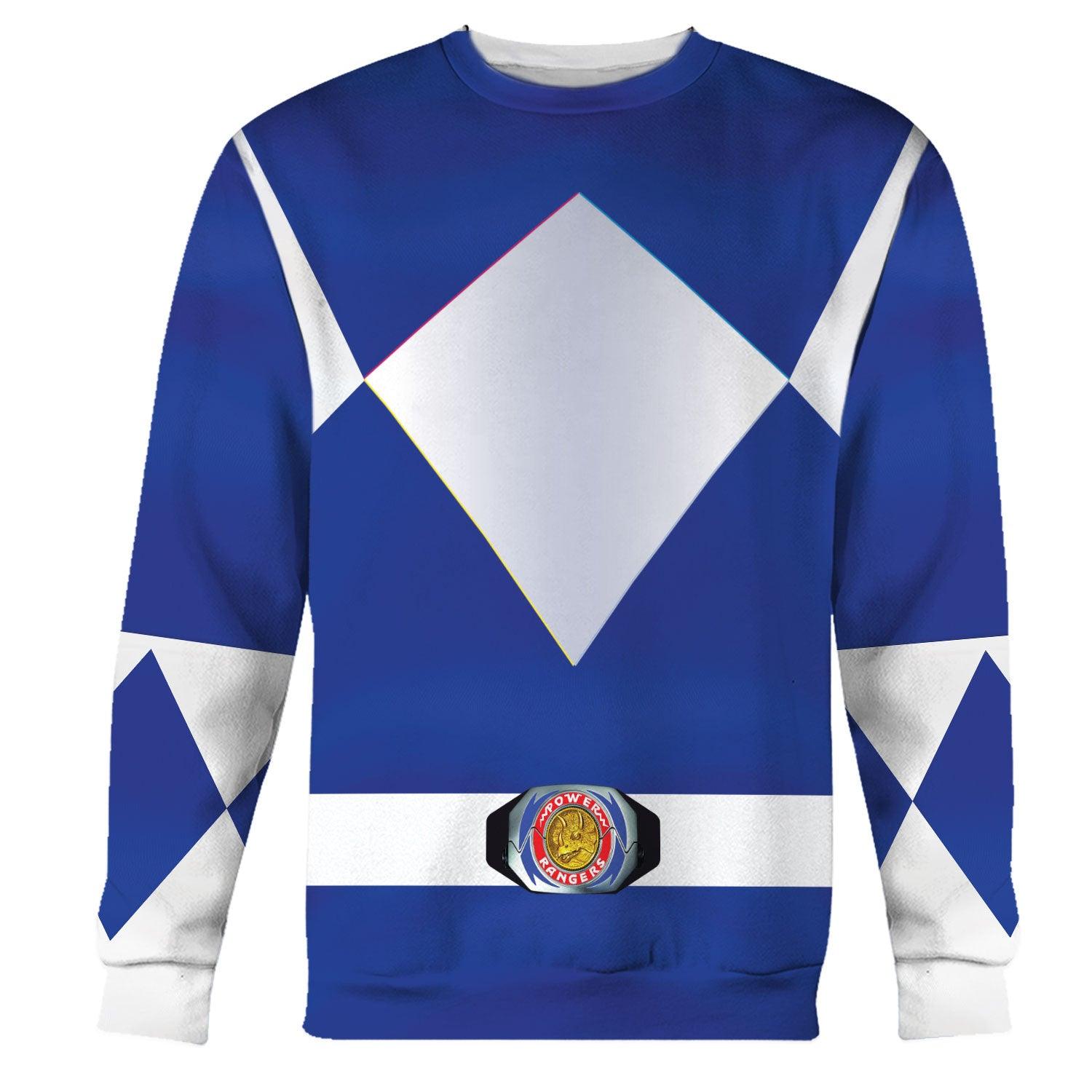 Gearhomie Unisex Tracksuit Hoodies Blue Power Ranger 3D Costumes - Gearhomie.com