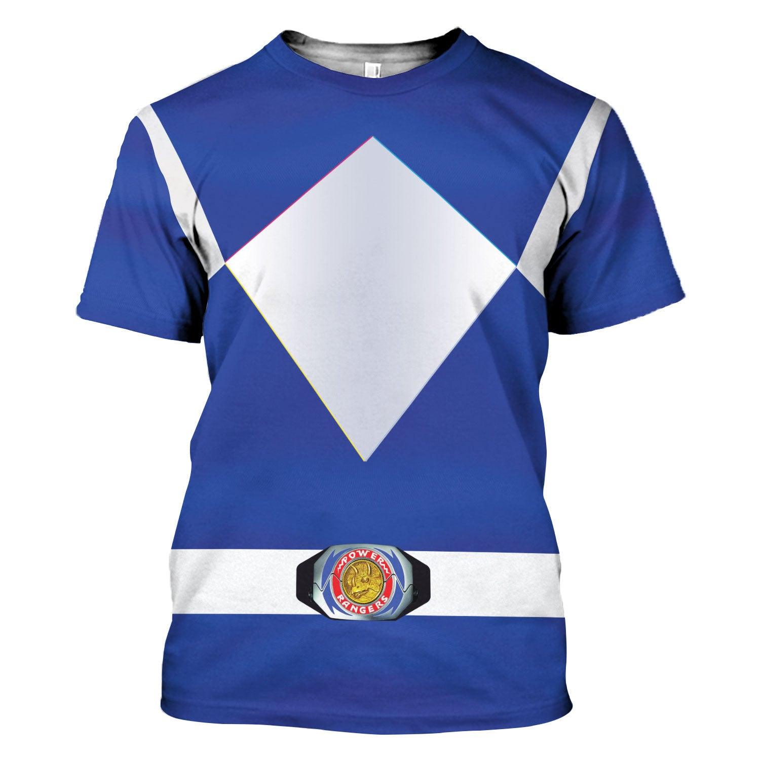 Gearhomie Unisex Tracksuit Hoodies Blue Power Ranger 3D Costumes - Gearhomie.com