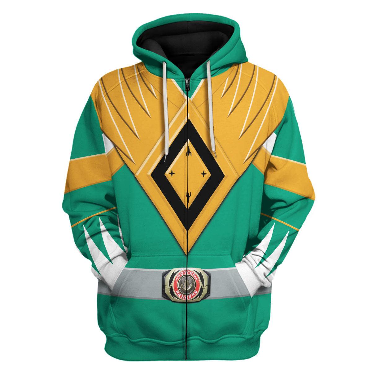 Gearhomie Unisex Tracksuit Hoodies Green Power Ranger 3D Costumes - Gearhomie.com