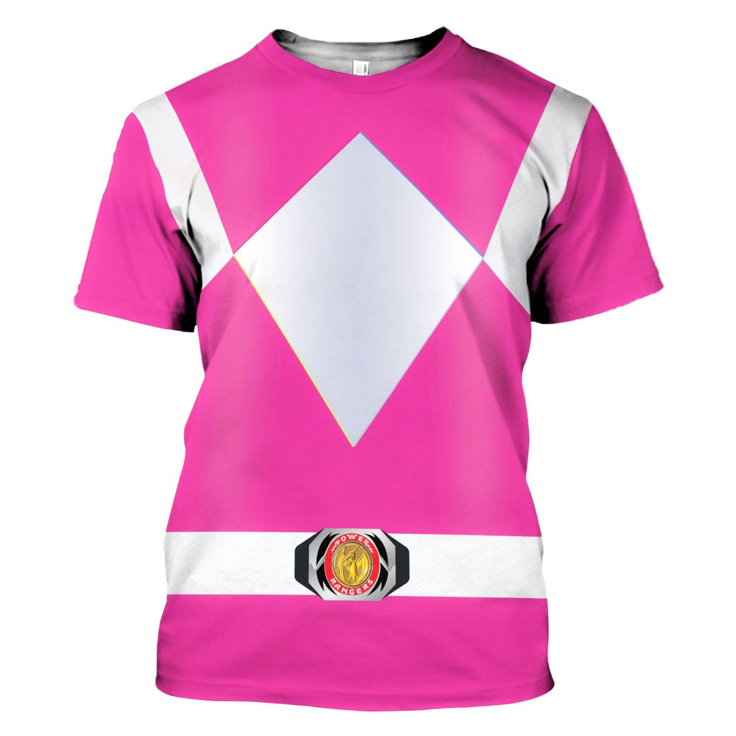 Gearhomie Unisex Tracksuit Hoodies Pink Power Ranger 3D Costumes - Gearhomie.com