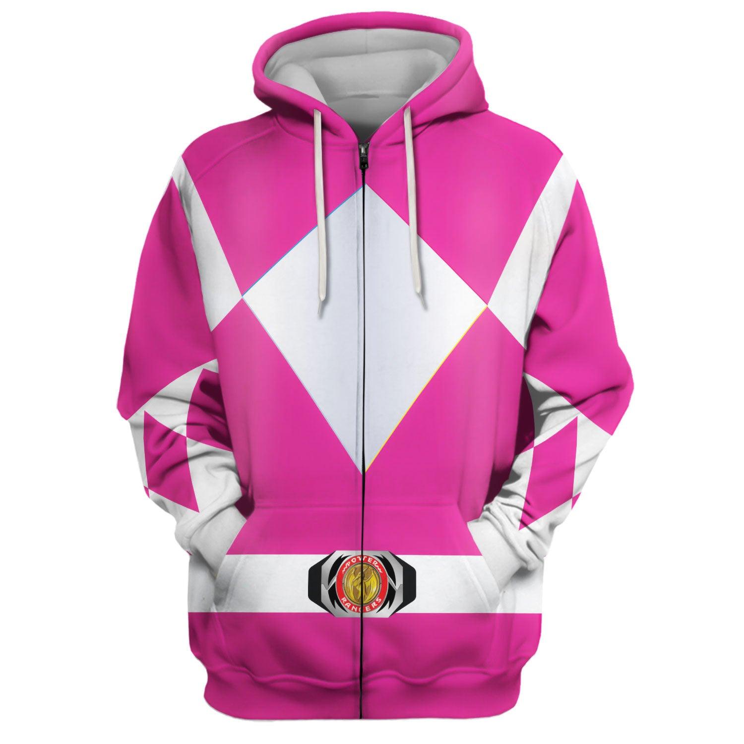 Gearhomie Unisex Tracksuit Hoodies Pink Power Ranger 3D Costumes - Gearhomie.com
