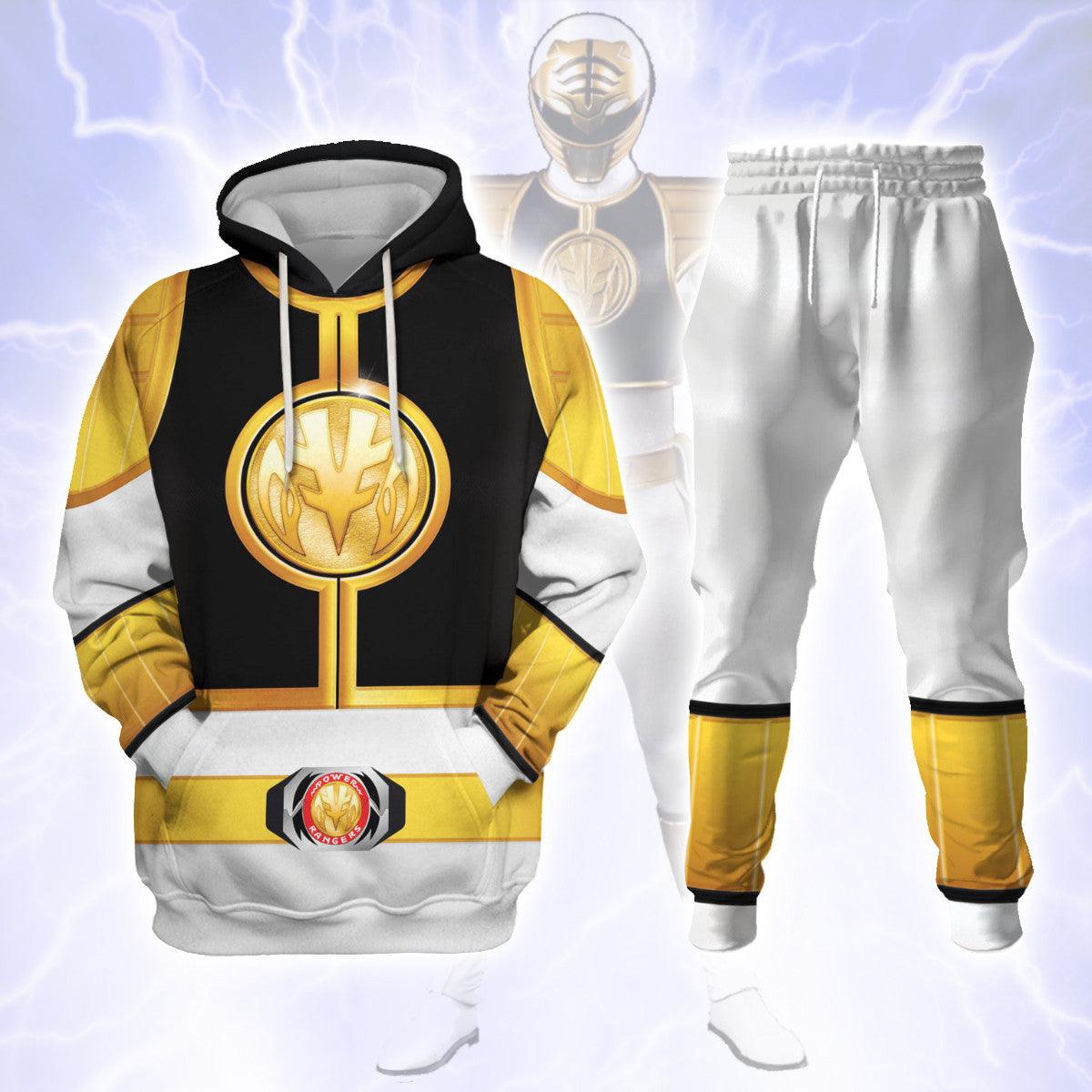 Gearhomie Unisex Tracksuit Hoodies White Power Ranger 3D Costumes - Gearhomie.com