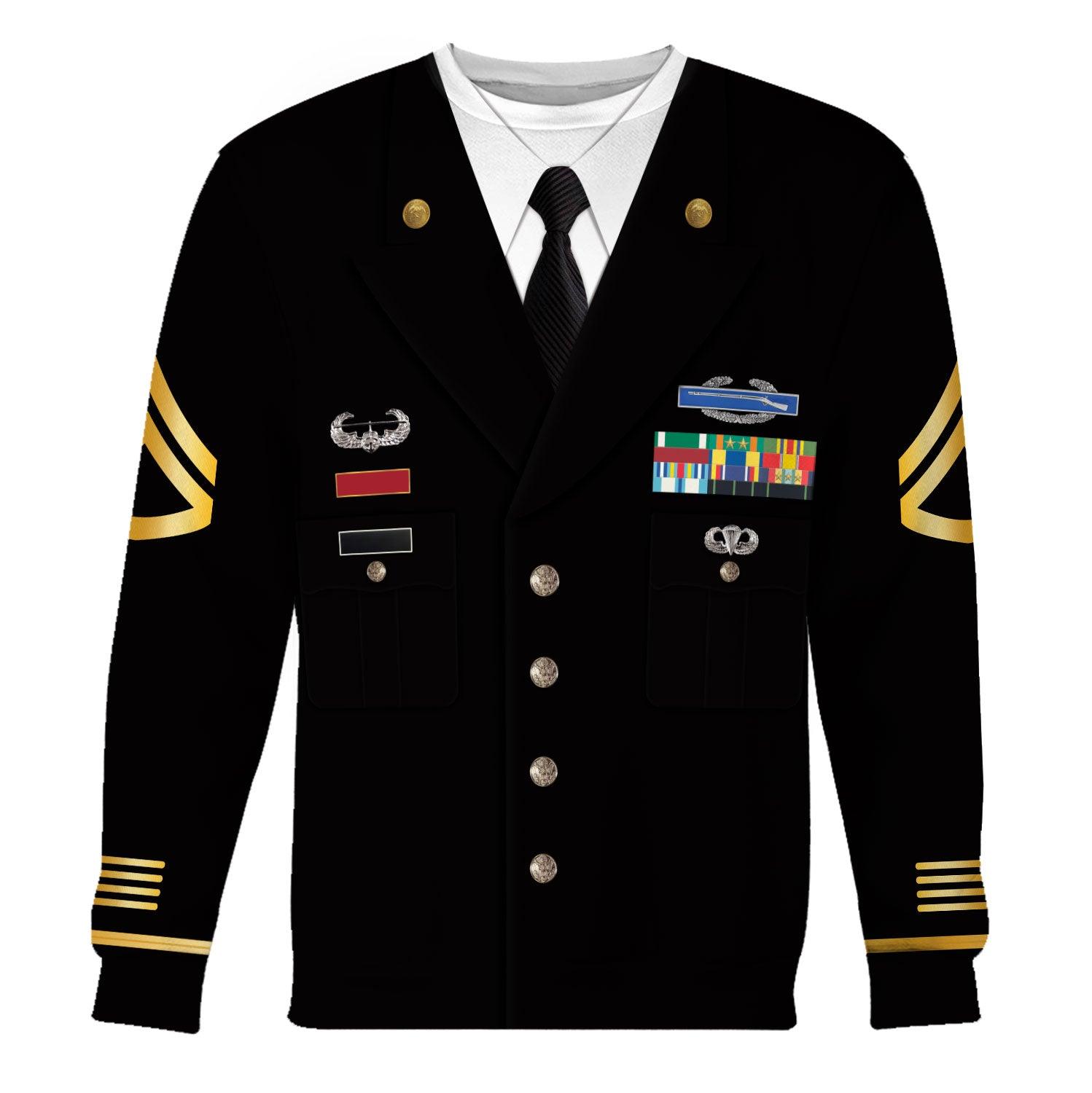 Gearhomie United States Army Blue Service Costume Hoodie Sweatshirt T-Shirt Tracksuit - Gearhomie.com