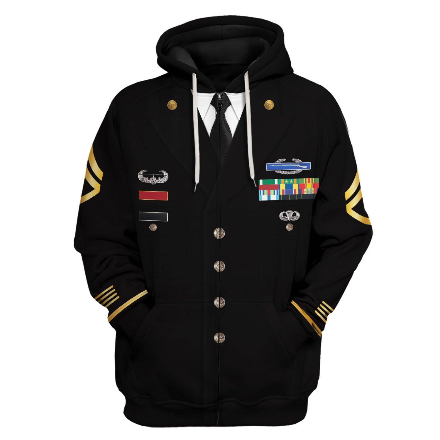 Gearhomie United States Army Blue Service Costume Hoodie Sweatshirt T-Shirt Tracksuit - Gearhomie.com