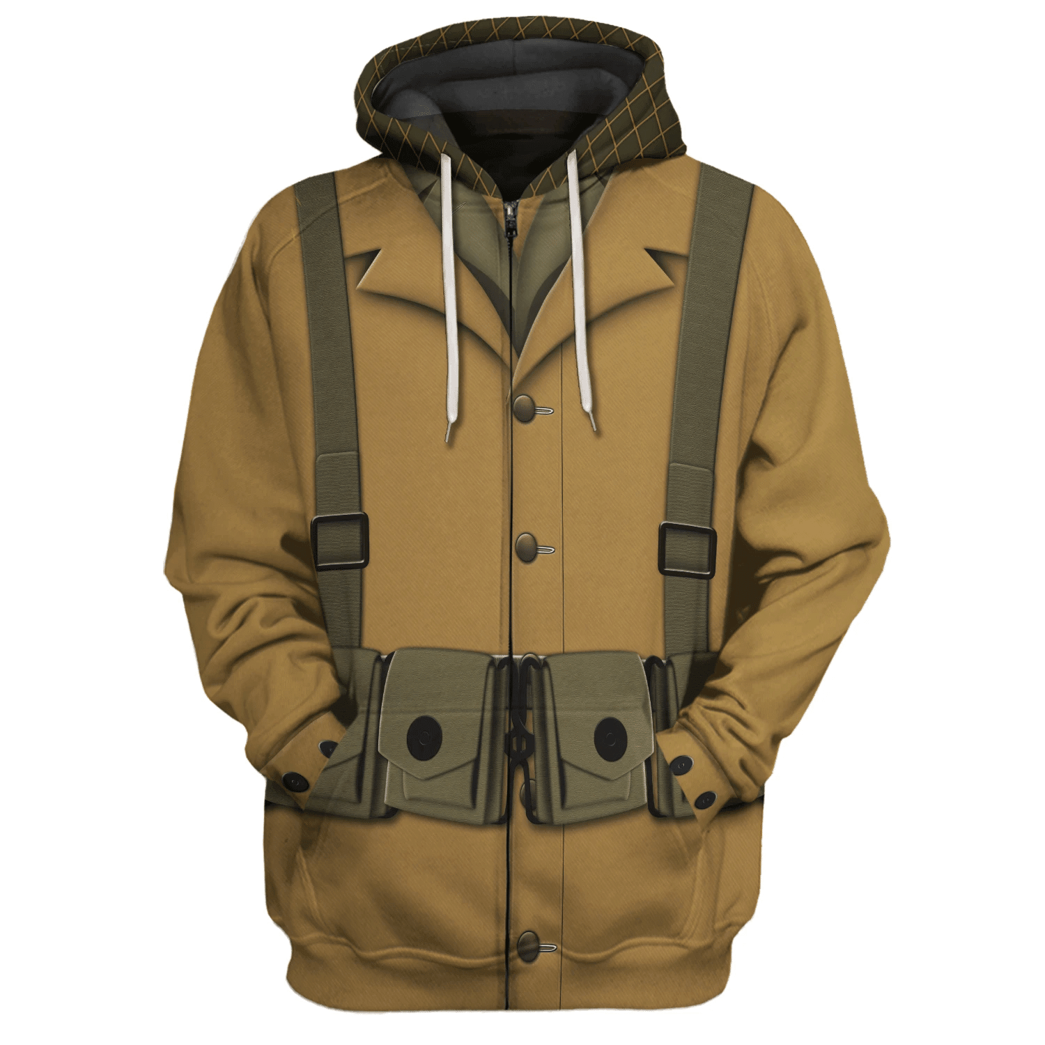 Gearhomie US Army WW1 Infantryman Costume Hoodie Sweatshirt T-Shirt Tracksuit - Gearhomie.com