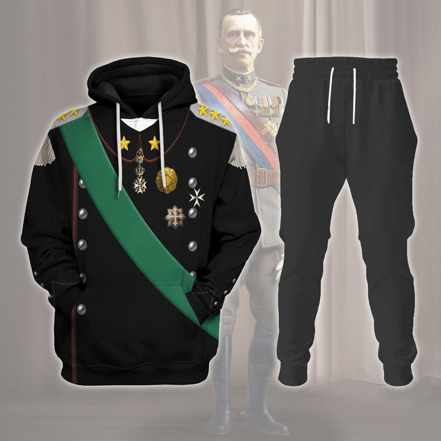 Gearhomie Victor Emmanuel III King of Italy Costume Hoodie Sweatshirt T-Shirt Tracksuit - Gearhomie.com