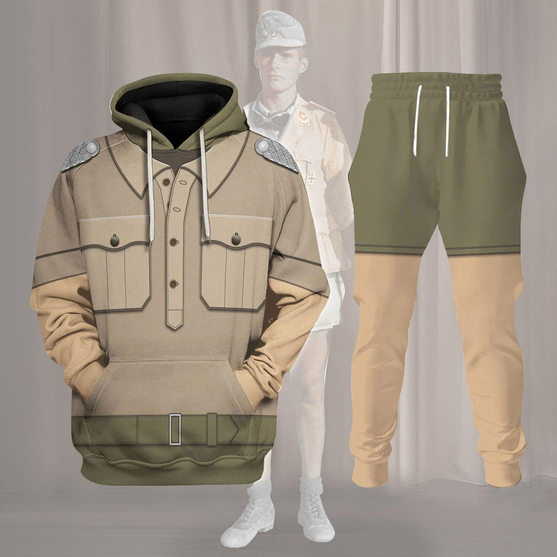Gearhomie Wehrmacht Heer Afrikakorps Officers Costume Hoodie Sweatshirt T-Shirt Tracksuit - Gearhomie.com