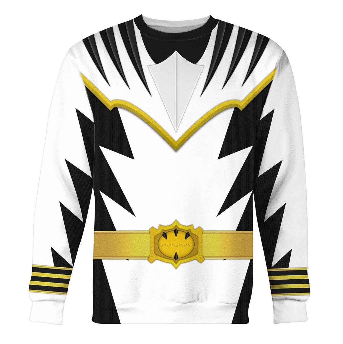 Gearhomie White Ranger Dino Thunder Hoodies Sweatshirt T-shirt Hawaiian Sweatpants - Gearhomie.com