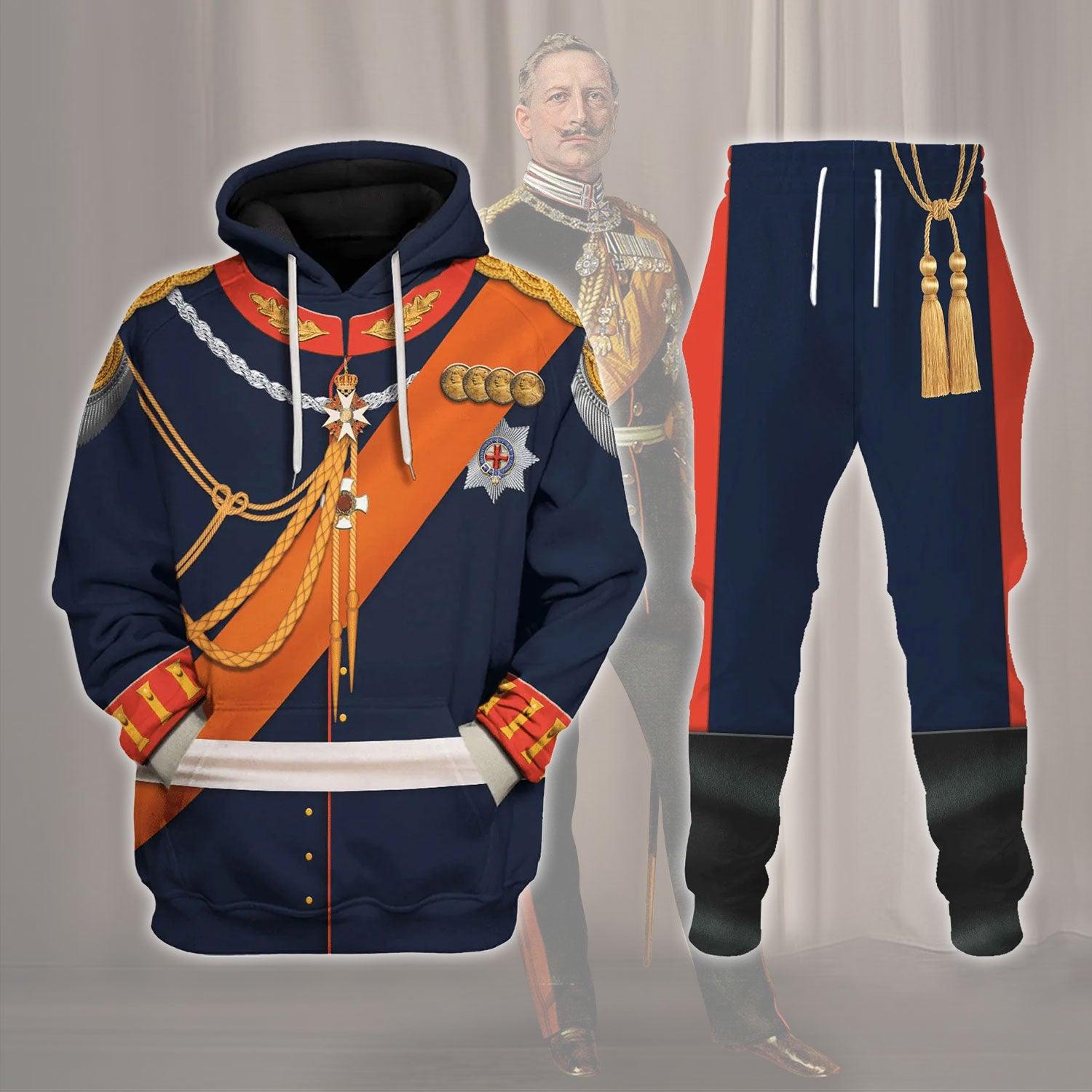 Gearhomie Wilhelm II German Emperor Costume Hoodie Sweatshirt T-Shirt Tracksuit - Gearhomie.com