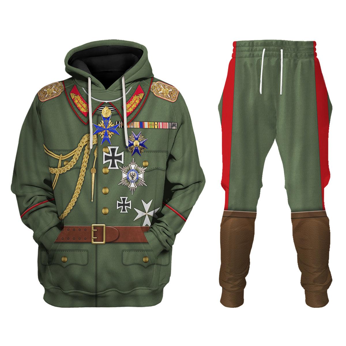 Gearhomie Wilhelm II Uniform German Emperor Costume Hoodie Sweatshirt T-Shirt Tracksuit - Gearhomie.com