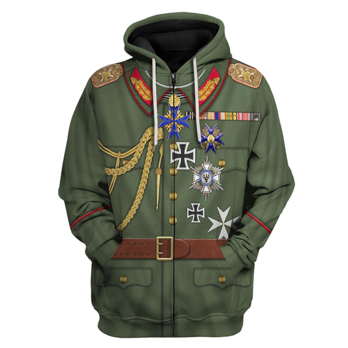 Gearhomie Wilhelm II Uniform German Emperor Costume Hoodie Sweatshirt T-Shirt Tracksuit - Gearhomie.com