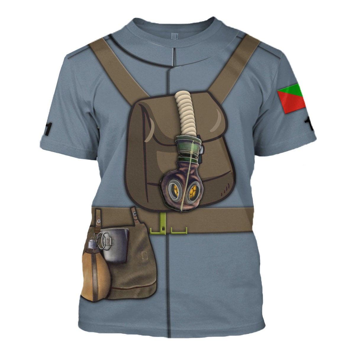 Gearhomie WW1 Flanders Portuguese Lewis Gun Crew Costume Hoodie Sweatshirt T-Shirt Tracksuit - Gearhomie.com