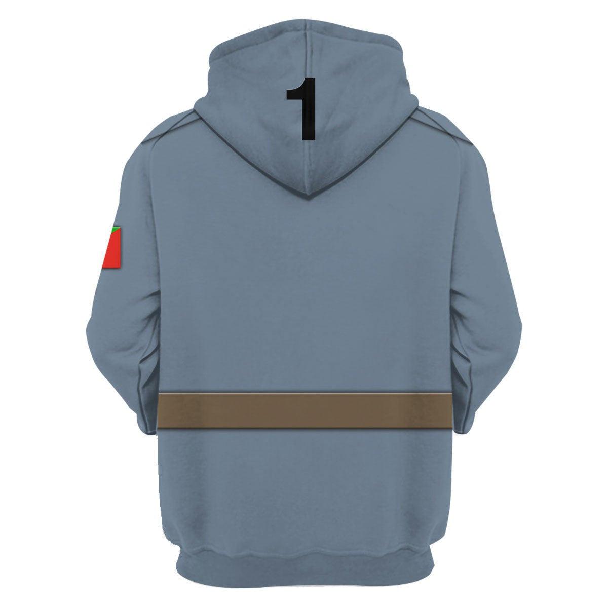 Gearhomie WW1 Flanders Portuguese Lewis Gun Crew Costume Hoodie Sweatshirt T-Shirt Tracksuit - Gearhomie.com