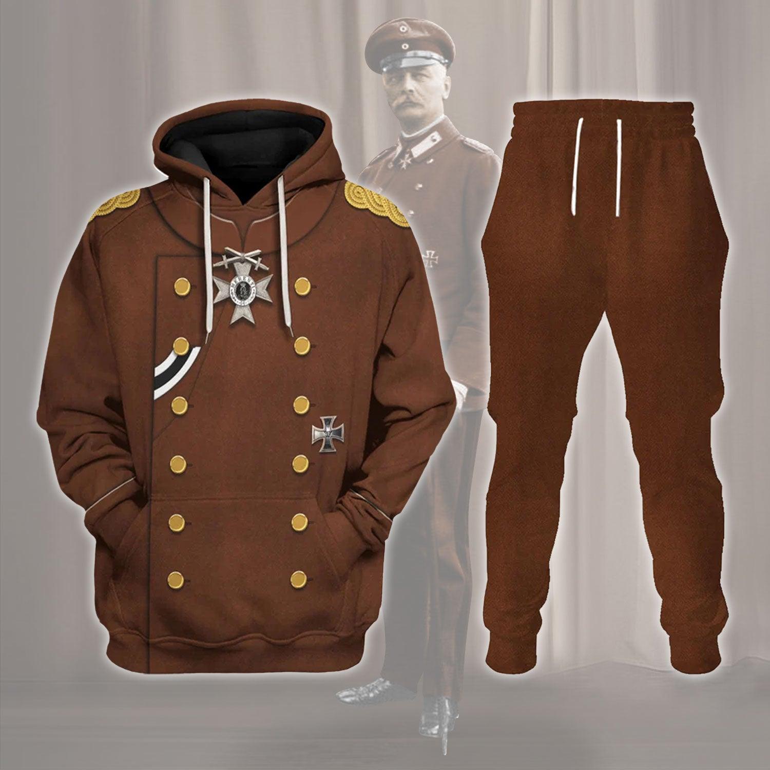 Gearhomie WWI Erich von Falkenhayn Costume Hoodie Sweatshirt T-Shirt Tracksuit - Gearhomie.com