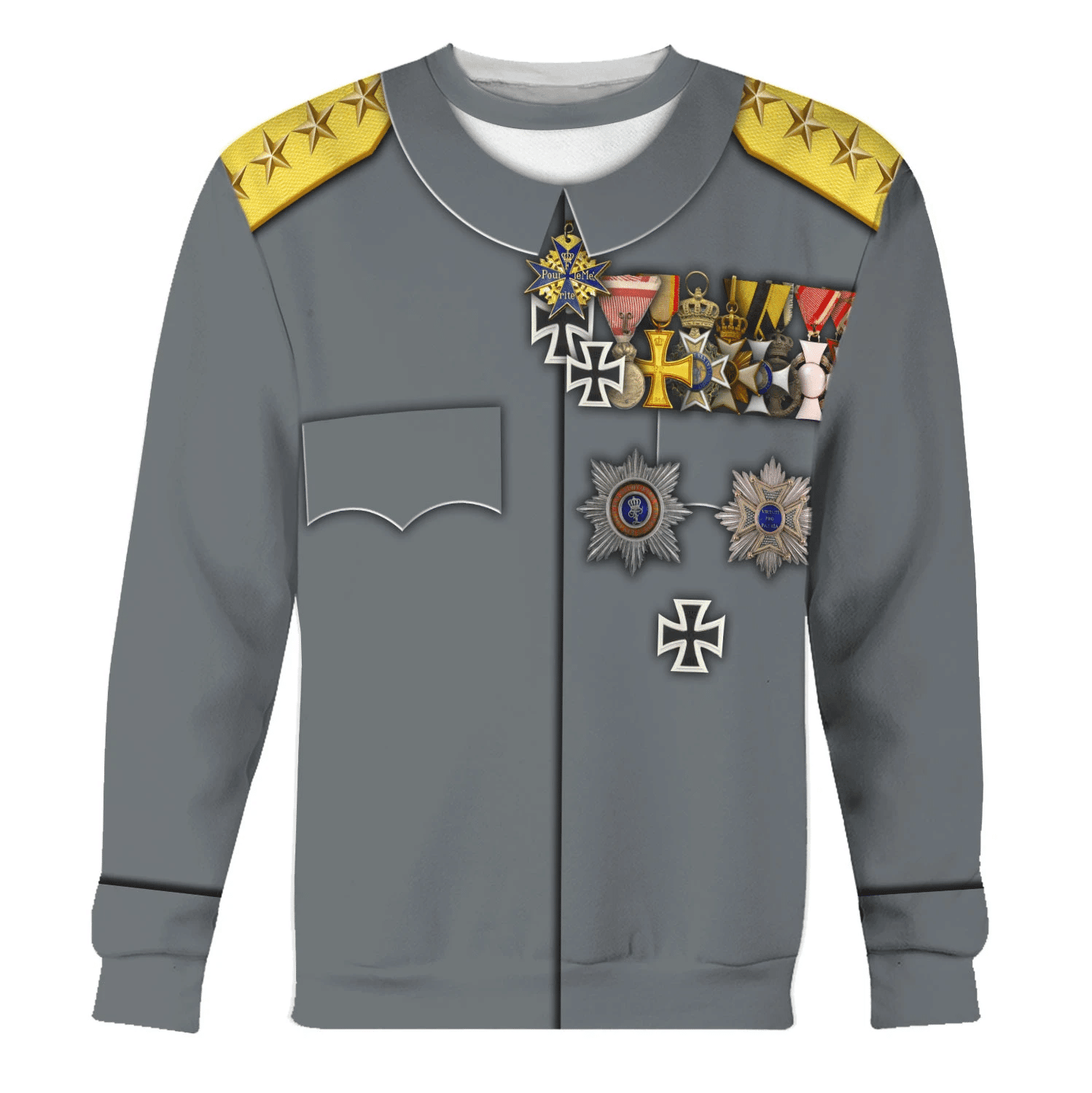 Gearhomie WWI German General Erich Ludendorff Costume Hoodie Sweatshirt T-Shirt Tracksuit - Gearhomie.com