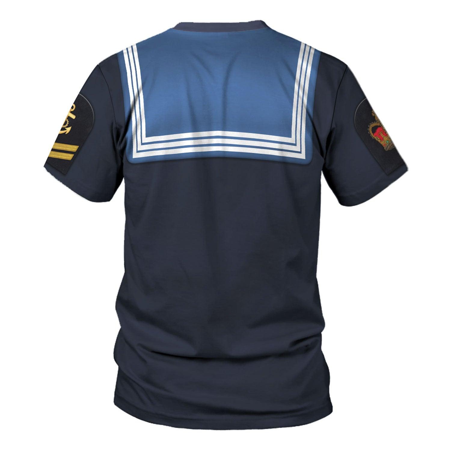 Gearhomie WWII Royal Navy - Ratings Costume Hoodie Sweatshirt T-Shirt Tracksuit - Gearhomie.com