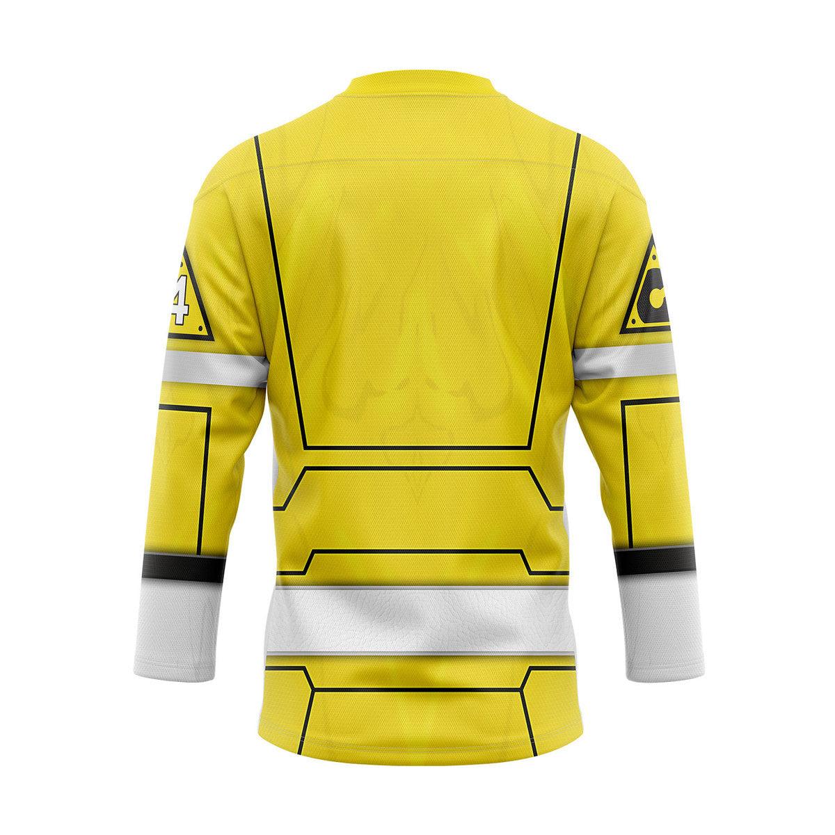 Gearhomie Yellow Power Rangers Turbo Hockey Jersey - Gearhomie.com