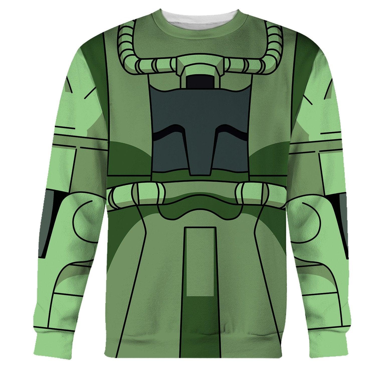 Gearhomie Zaku II Mobile Suit Gundam Costume All Over Print Tracksuit Hoodie - DucG