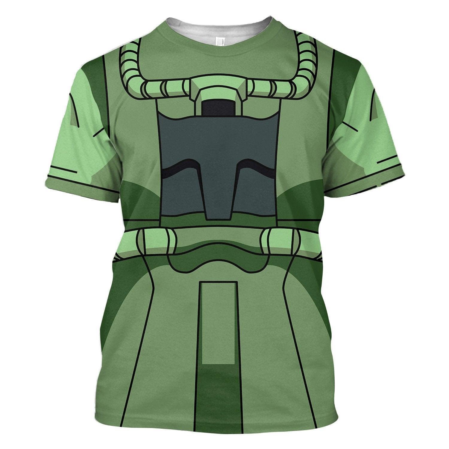 Gearhomie Zaku II Mobile Suit Gundam Costume All Over Print Tracksuit Hoodie - DucG