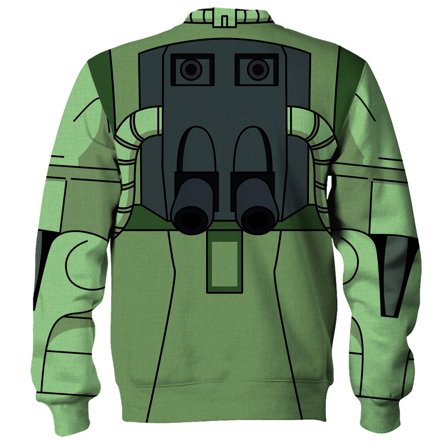 Gearhomie Zaku II Mobile Suit Gundam Costume All Over Print Tracksuit Hoodie - DucG