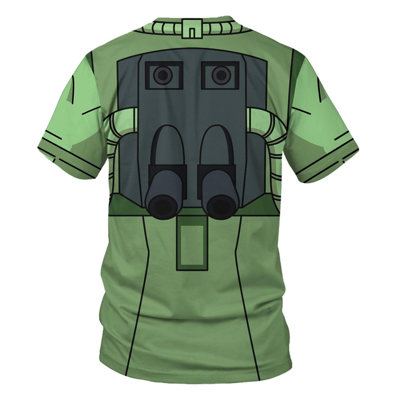 Gearhomie Zaku II Mobile Suit Gundam Costume All Over Print Tracksuit Hoodie - DucG