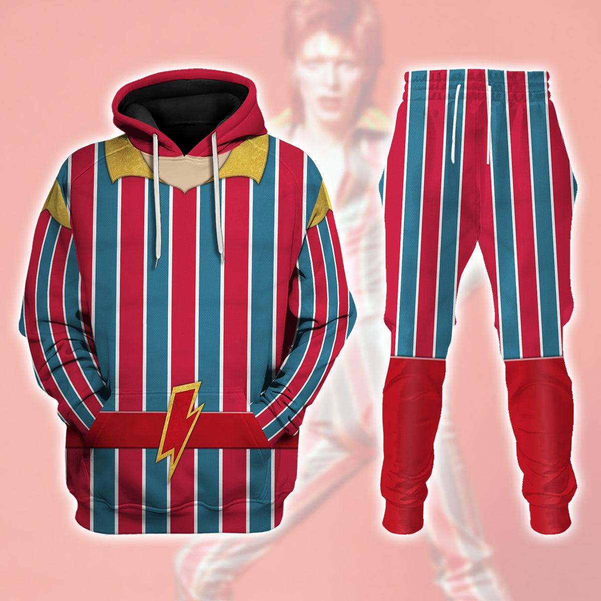 Gearhomie Ziggy Stardust Space Bowie Costume Hoodie Sweatshirt T-Shirt Hawaiian Shirt - Gearhomie.com