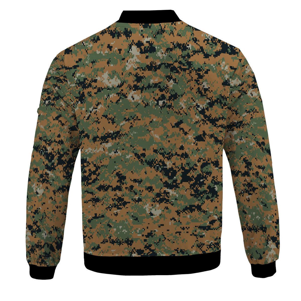 GearHomies American MARPAT Marine pattern Woodland CAMO Bomber Jacket - DucG