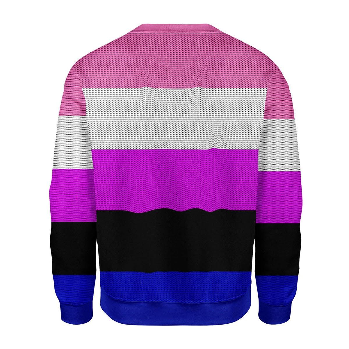 Genderfluid Pride Flag Christmas Sweater - DucG