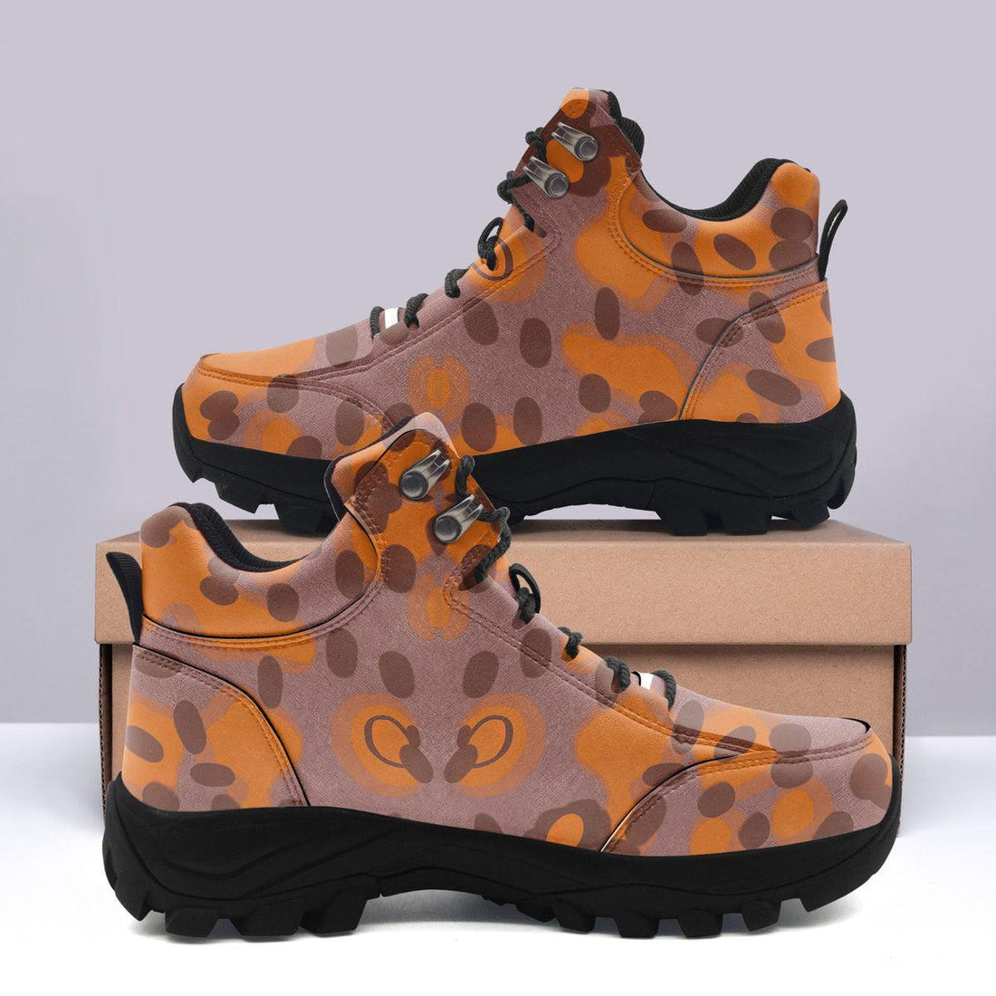 German World War 2 (WWII) Plane Tree (Platanenmuster) Autumn CAMO Hiking Shoes - OodieGang