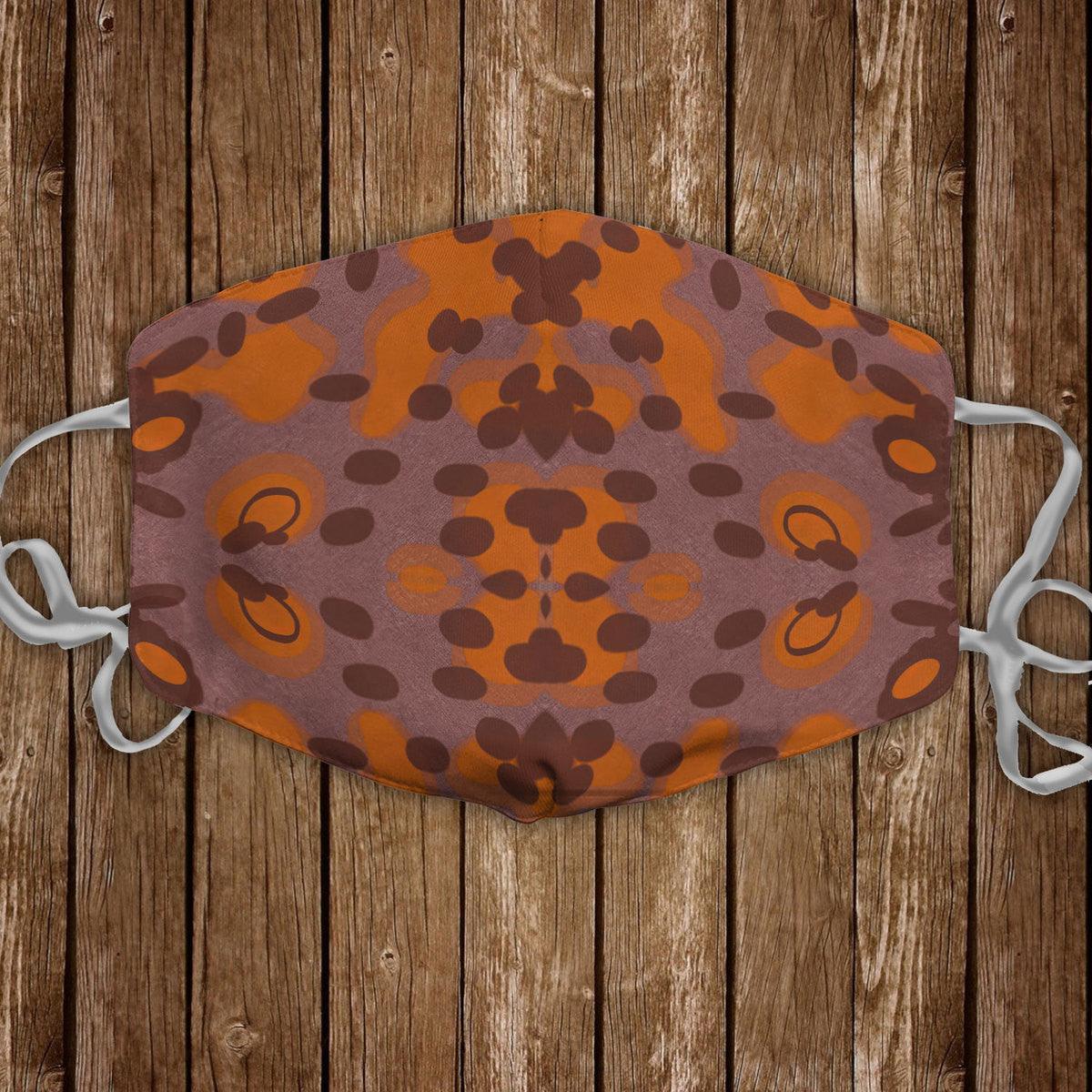 German WWII Plane Tree (Platanenmuster) Autumn Camo Face Mask - DucG