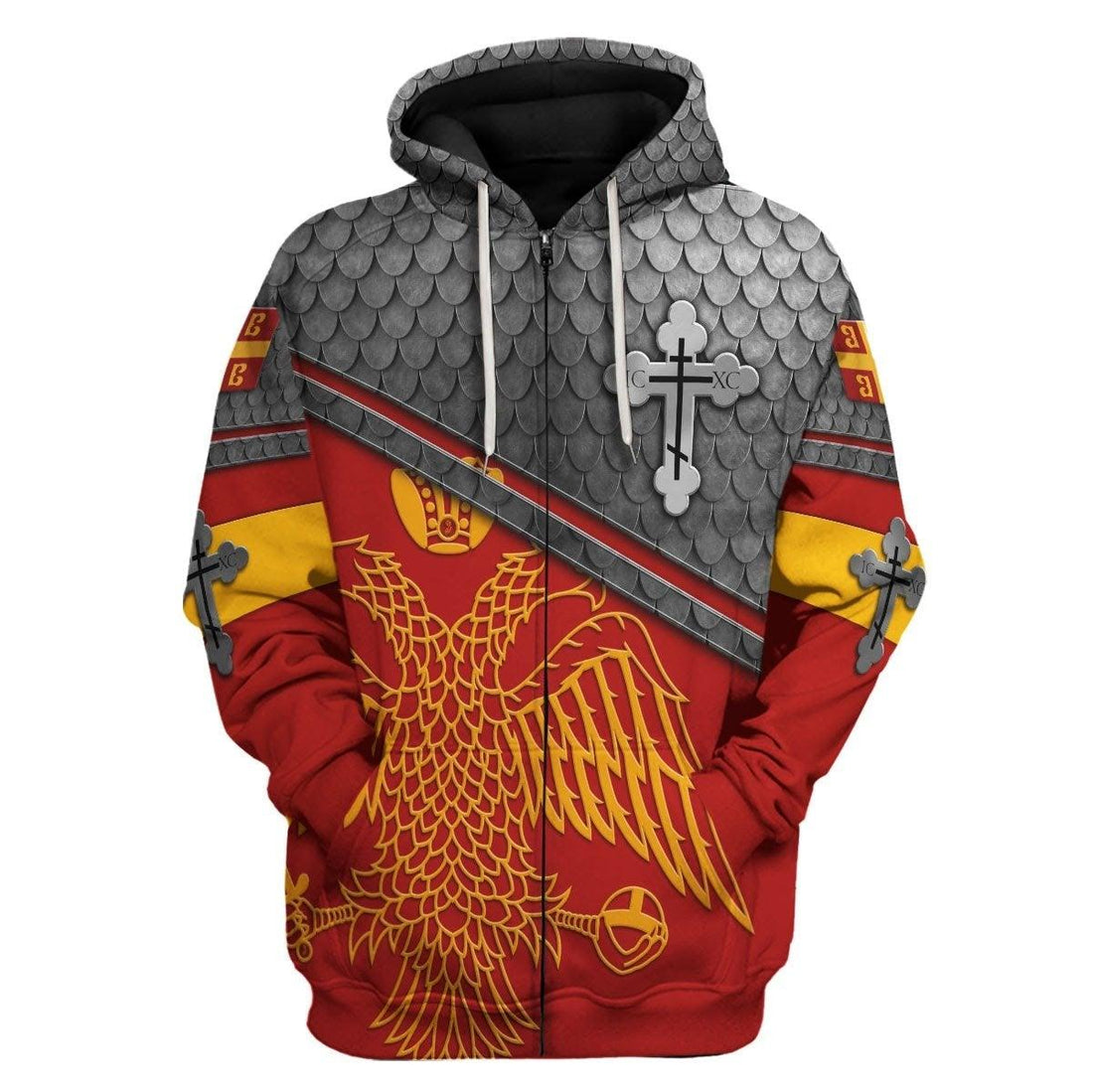 Greek Eagle Symbol Zip Hoodie - OodieGang