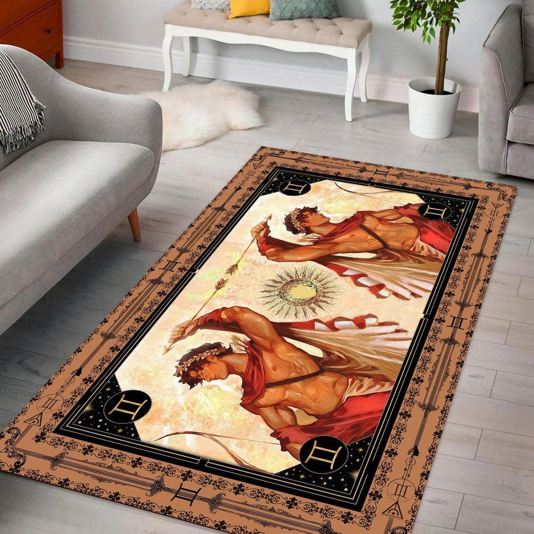 Greek Mythology Apollo Gemini Zodiac Rug - DucG