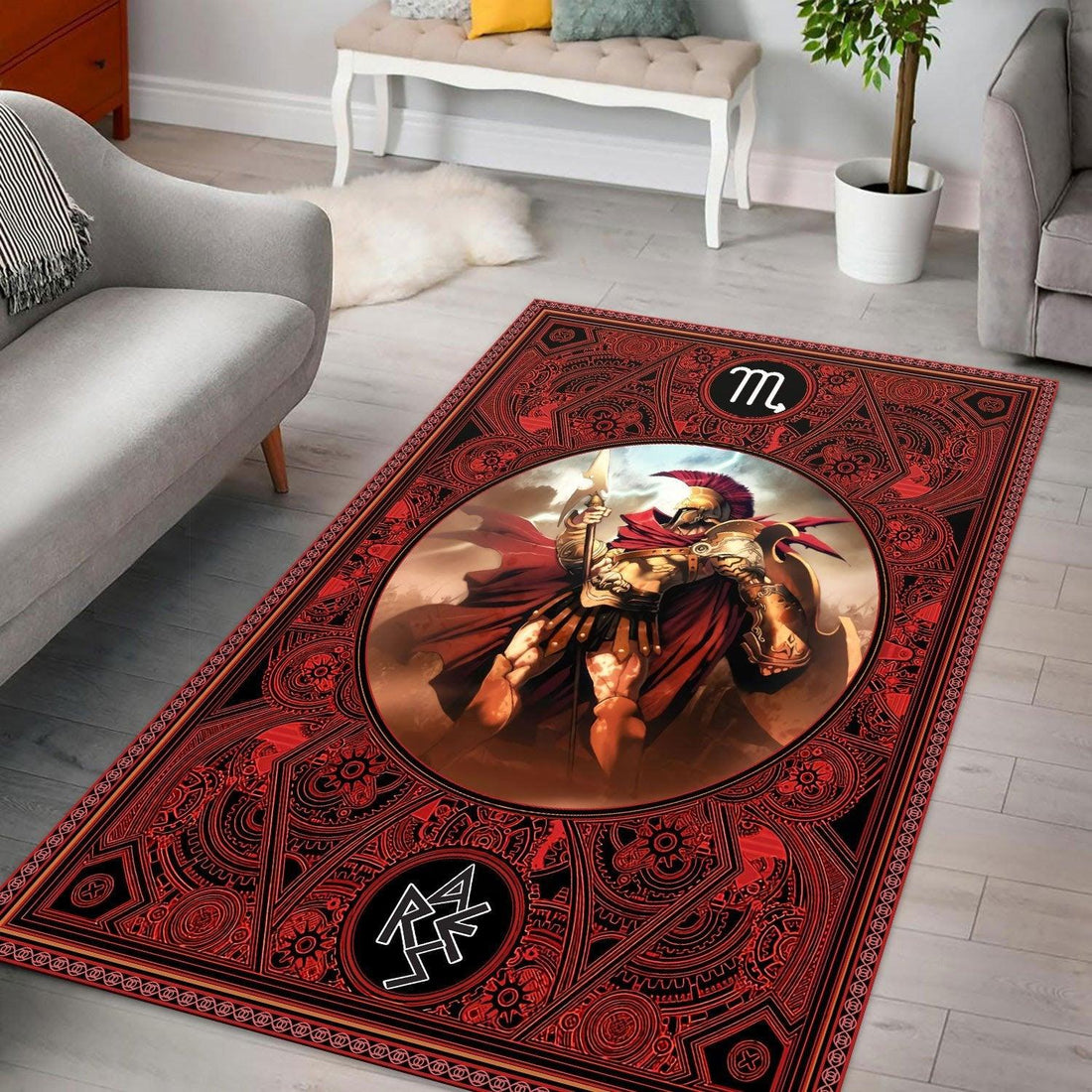 Greek Mythology Ares Scorpius Zodiac Rug - DucG