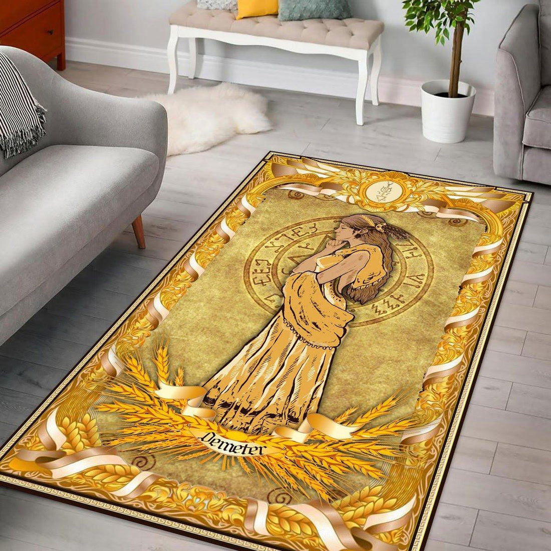 Greek Mythology Demeter Virgo Zodiac Rug - DucG