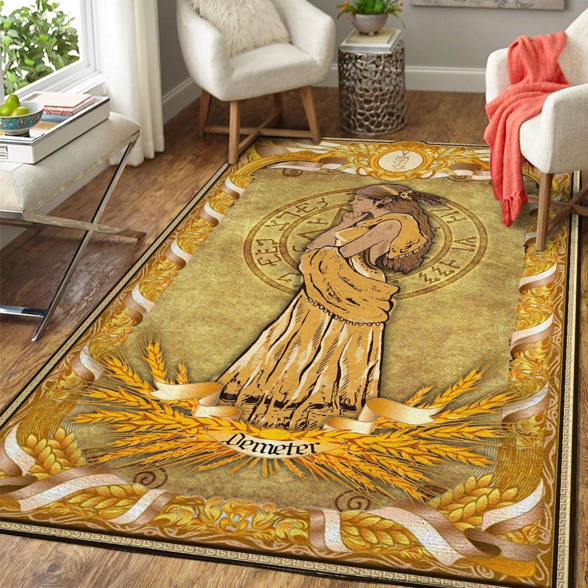 Greek Mythology Demeter Virgo Zodiac Rug - DucG