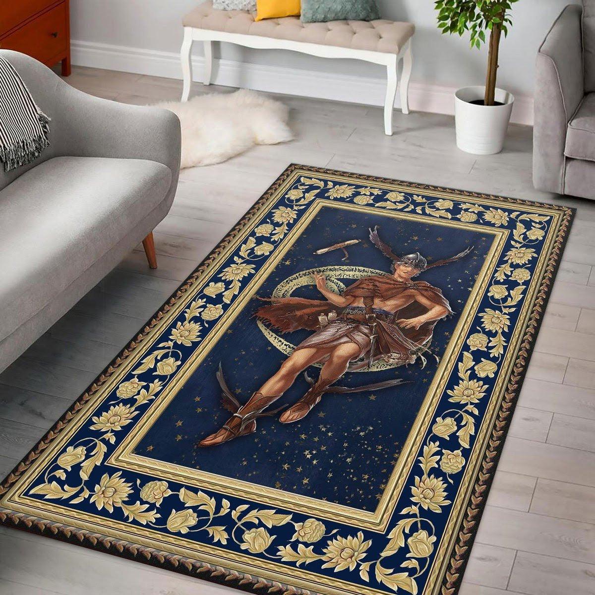 Greek Mythology Hermes Cancer Zodiac Rug - DucG