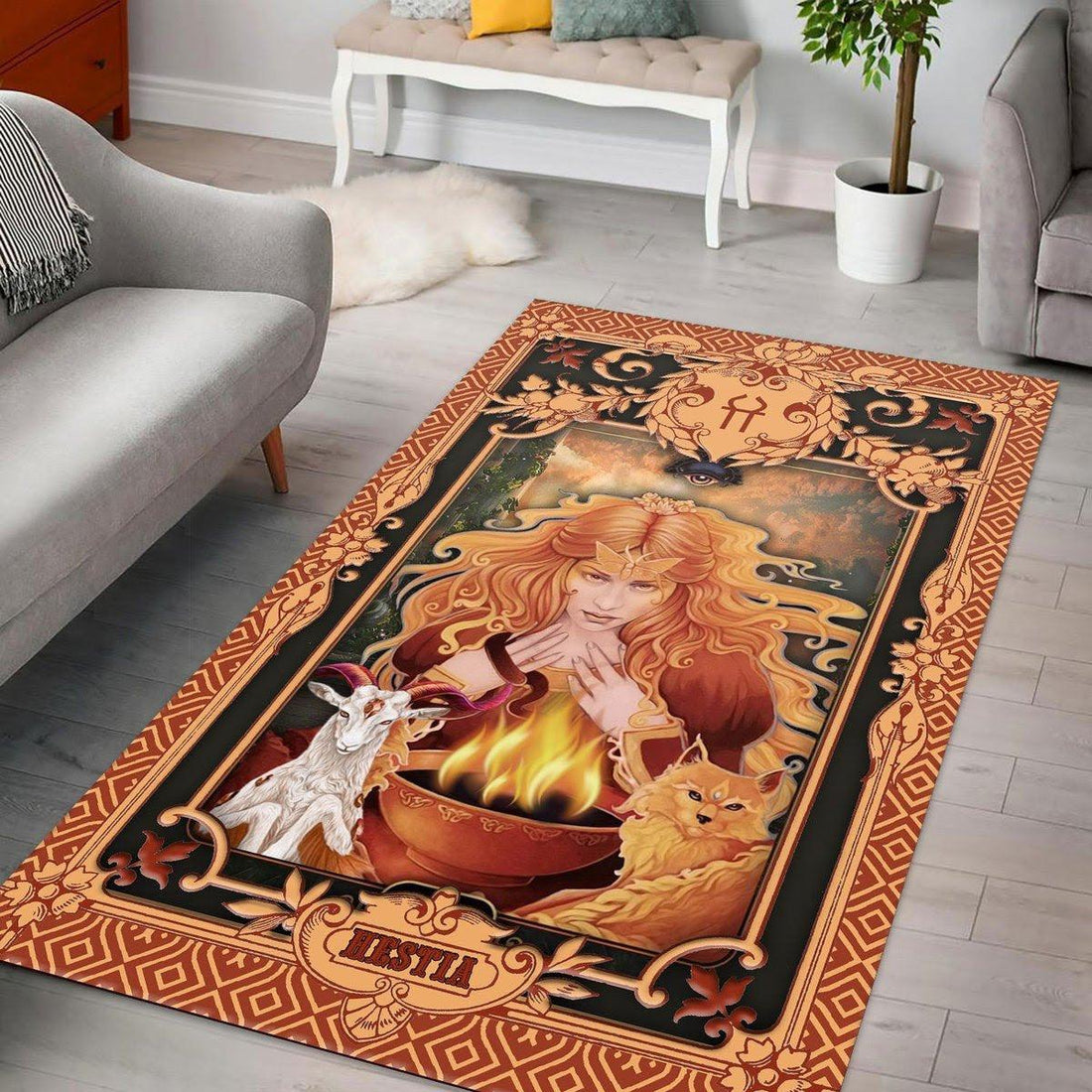 Greek Mythology Hestia Capricorn Zodiac Rug - DucG