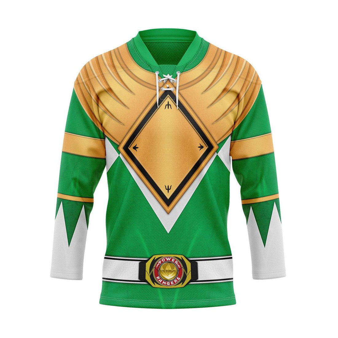 Green Ranger Dragon Shield Hockey Jersey - Gearhomie.com