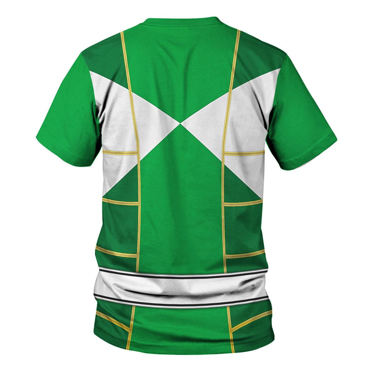 Green Ranger Mighty Morphin Cosplay Hoodies Sweatshirt T-shirt Hawaiian - Gearhomie.com