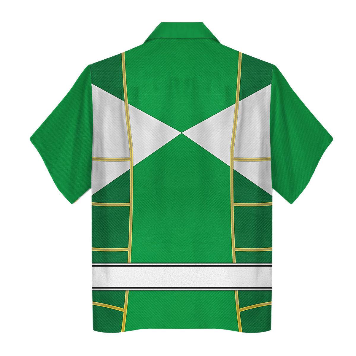 Green Ranger Mighty Morphin Cosplay Hoodies Sweatshirt T-shirt Hawaiian - Gearhomie.com