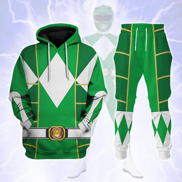 Green Ranger Mighty Morphin Cosplay Hoodies Sweatshirt T-shirt Hawaiian - Gearhomie.com