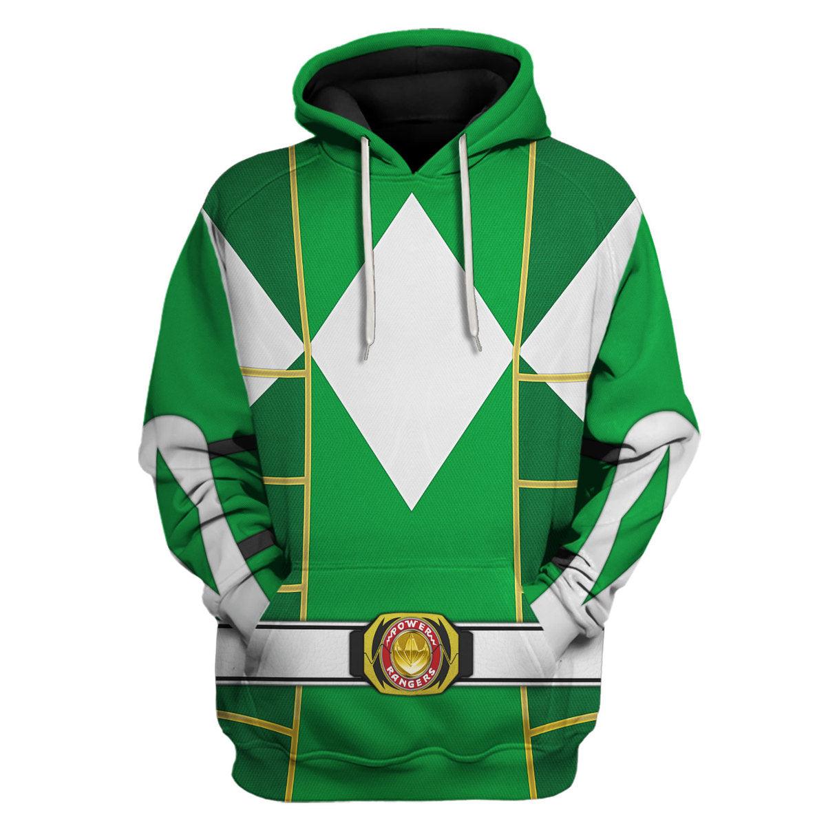 Green Ranger Mighty Morphin Cosplay Hoodies Sweatshirt T-shirt Hawaiian - Gearhomie.com