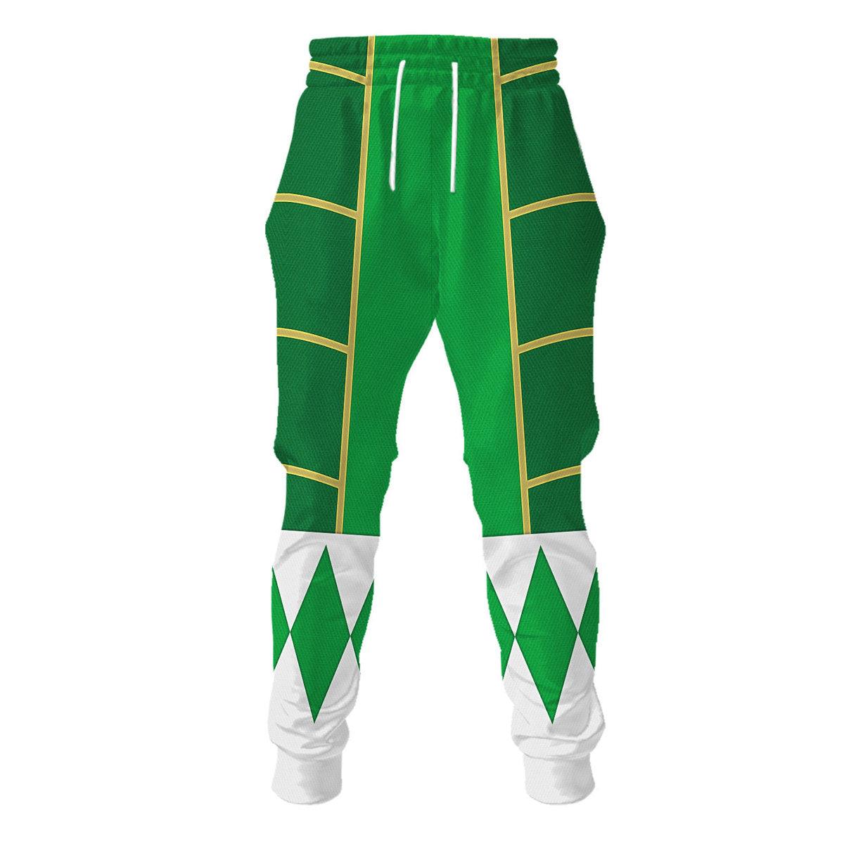 Green Ranger Mighty Morphin Cosplay Hoodies Sweatshirt T-shirt Hawaiian - Gearhomie.com