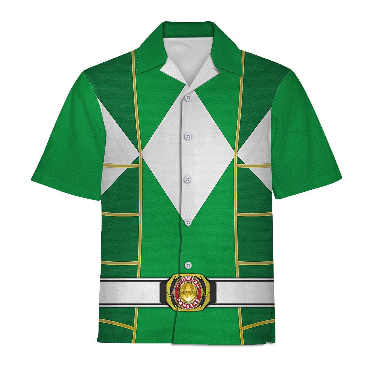 Green Ranger Mighty Morphin Cosplay Hoodies Sweatshirt T-shirt Hawaiian - Gearhomie.com
