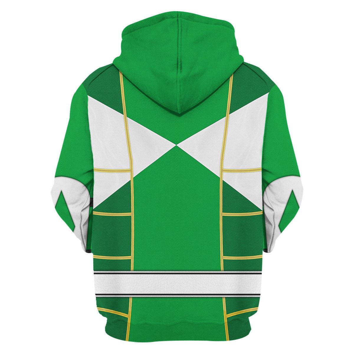 Green Ranger Mighty Morphin Cosplay Hoodies Sweatshirt T-shirt Hawaiian - Gearhomie.com