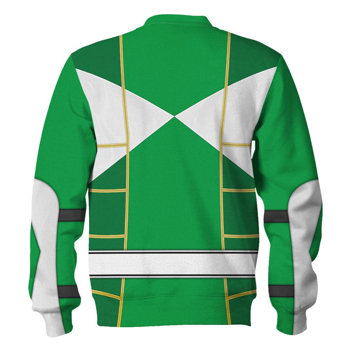 Green Ranger Mighty Morphin Cosplay Hoodies Sweatshirt T-shirt Hawaiian - Gearhomie.com