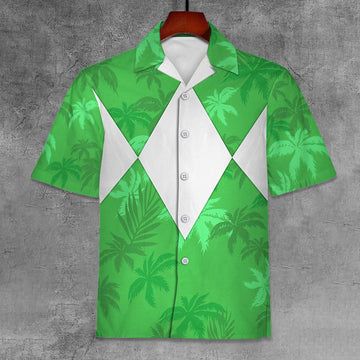 Green Ranger x Tommy Vercetti Hawaiian Shirt & Beach Shorts - Gearhomie.com
