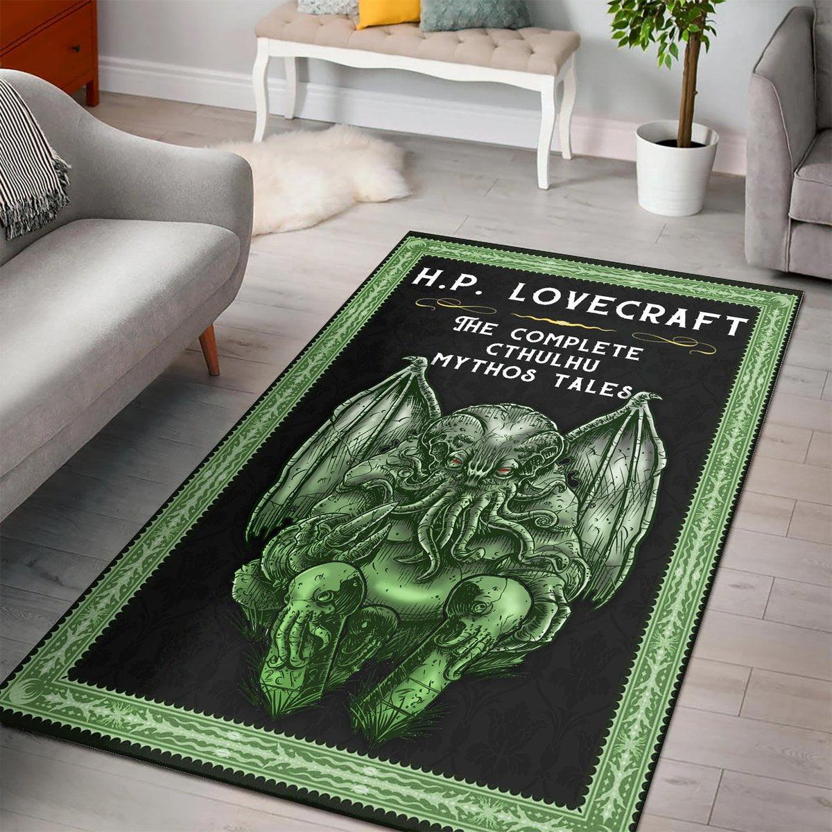 H.P.Lovecraft The Complete Cthulhu Mythos Tales Rug - OodieGang