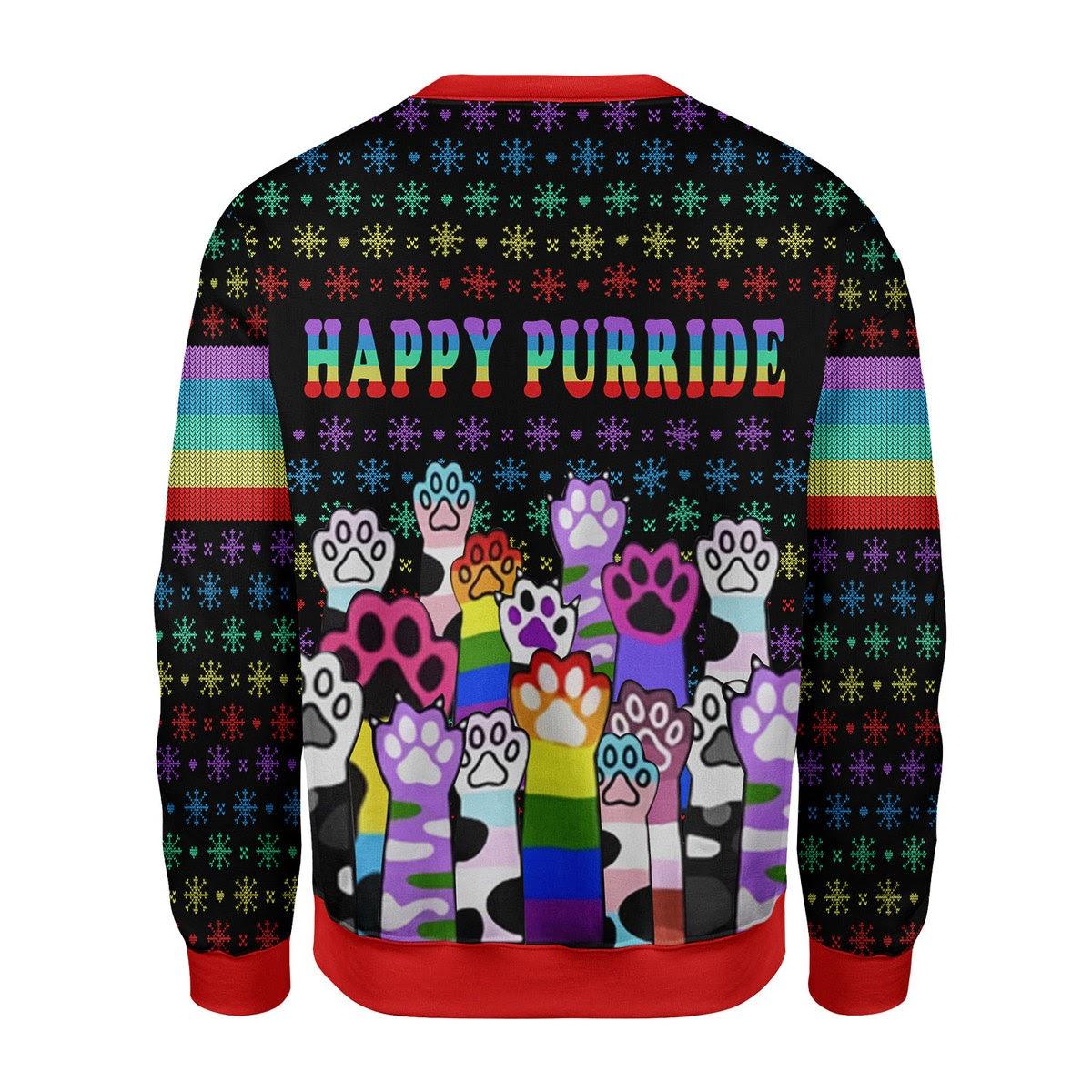Happy Purride LGBT Christmas Sweater - DucG